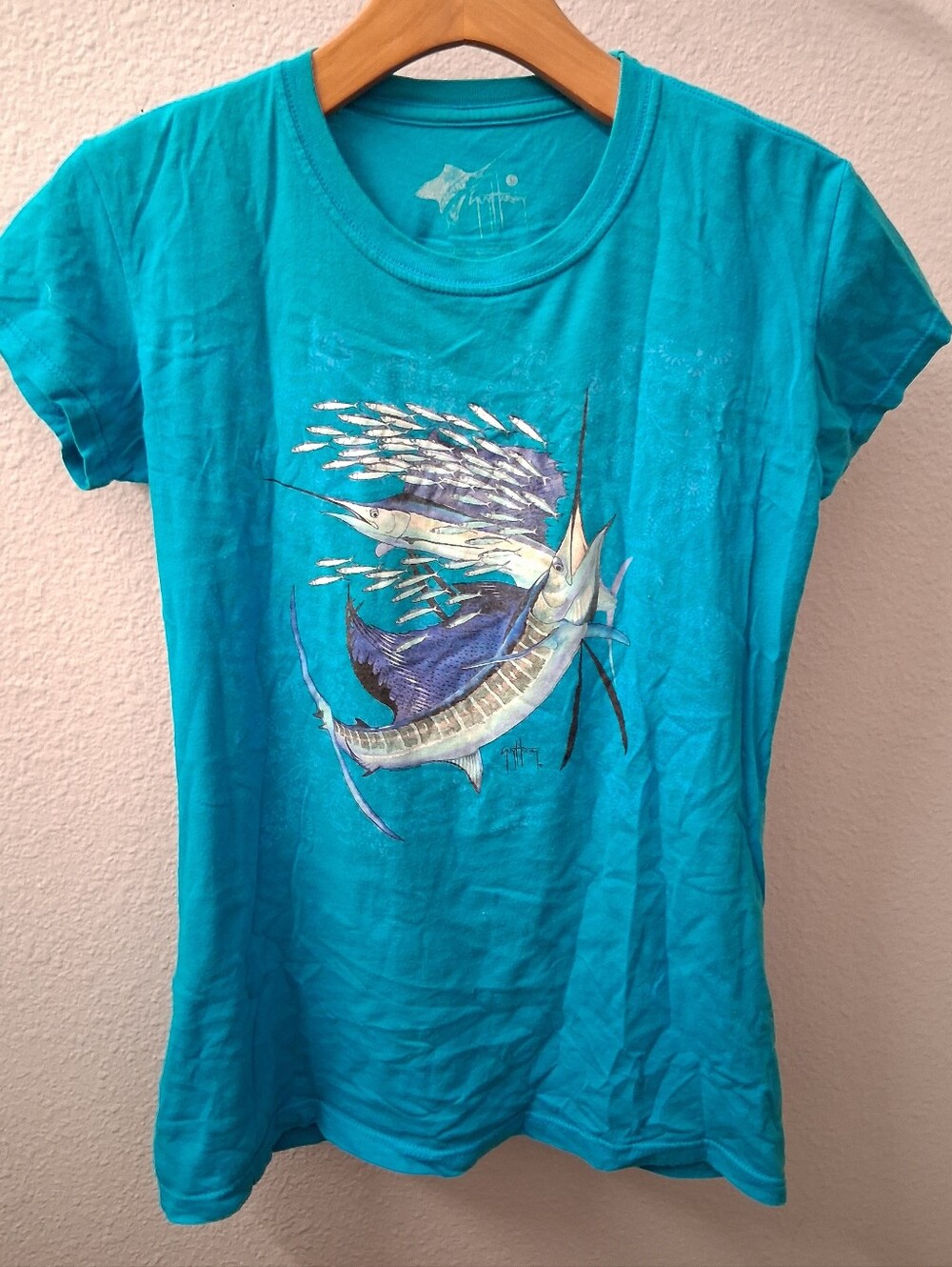 Ladies Fitted Guy Harvey T Shirt Large